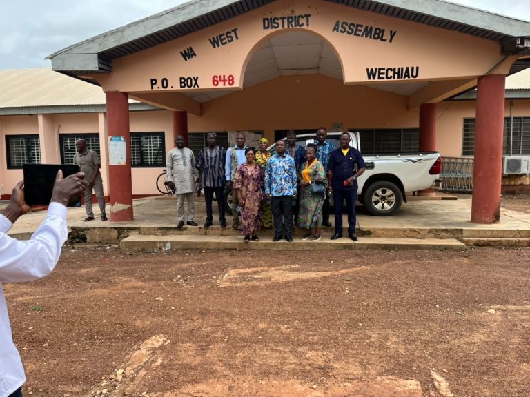 Courtesy Call on the Hon. DCE by the District Director of Education at the DCE’s Office in Wechiau
